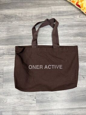 Oner Active Dark Brown Canvas Shopper Tote